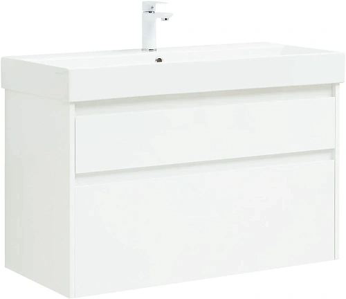 Тумба под раковину Aquanet Nova Lite 100 (SLIM SYNERGY) белый, 2 ящика 00249940 Тумба под раковину Aquanet Nova Lite 100 (SLIM SYNERGY) белый, 2 ящика 00249940