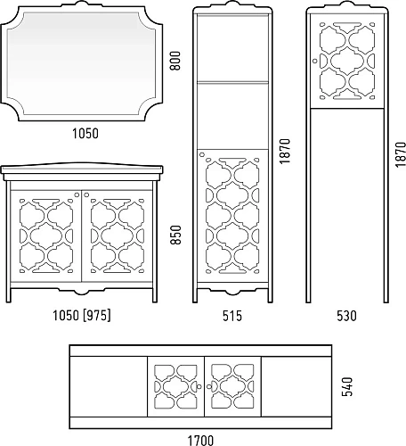 Зеркало Corozo Манойр 105 SD-00000272 Зеркало Corozo Манойр 105 SD-00000272
