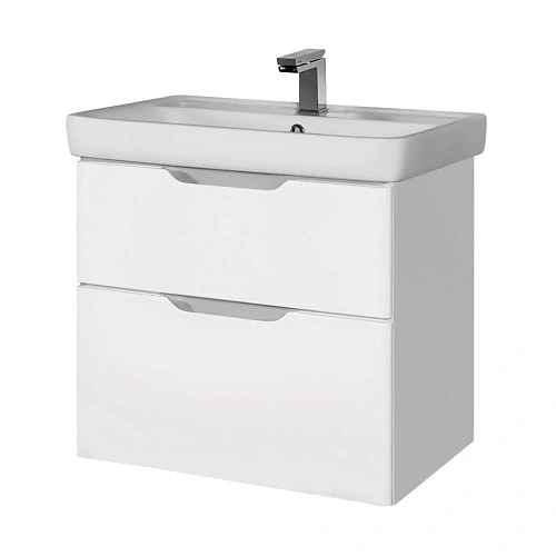 Тумба под раковину DREJA Q, 70 см, подвесная, 2 ящика, белый глянец 99.0002 Тумба под раковину DREJA Q, 70 см, подвесная, 2 ящика, белый глянец 99.0002