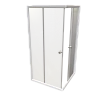 Душевой уголок Radomir Дрим 110 1-09-1-0-0-1201 квадратный, стекла матовые, профиль белый