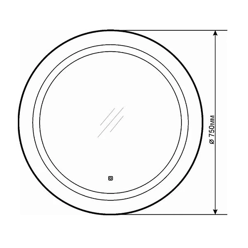 Зеркало Comforty Круг-75 75x75 00-00013782 LED-подсветка, бесконтактный сенсор Зеркало Comforty Круг-75 75x75 00-00013782 LED-подсветка, бесконтактный сенсор