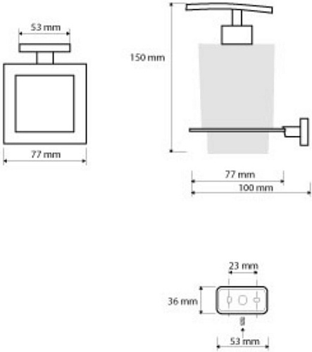 Дозатор жидкого мыла Bemeta NIKI 153209049 Дозатор жидкого мыла Bemeta NIKI 153209049