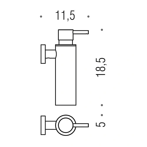 Дозатор жидкого мыла Colombo Plus W4981.NM подвесной, черный матовый Дозатор жидкого мыла Colombo Plus W4981.NM подвесной, черный матовый