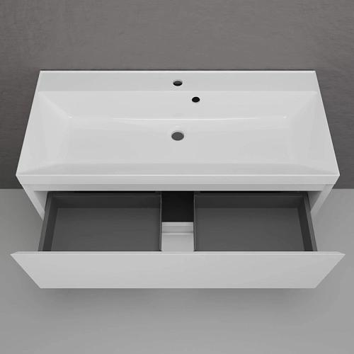 Тумба под раковину Style Line Манхэттен 100 см ЛС-00002368 напольная, белый матовый Тумба под раковину Style Line Манхэттен 100 см ЛС-00002368 напольная, белый матовый