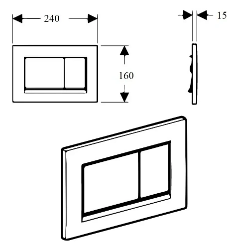 Клавиша смыва Boheme хром 656 Клавиша смыва Boheme хром 656