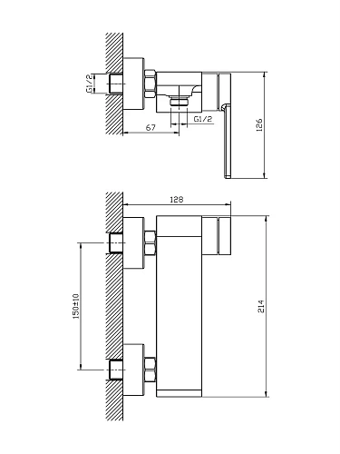 Смеситель для душа Orange Splito M36-200cr Смеситель для душа Orange Splito M36-200cr
