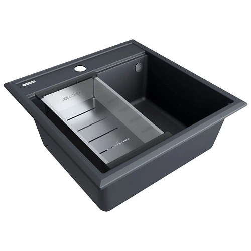 Кухонная мойка Paulmark STEPIA 50 с коландером ADVANCE брашированная PM115051-AN+A375-BS Кухонная мойка Paulmark STEPIA 50 с коландером ADVANCE брашированная PM115051-AN+A375-BS