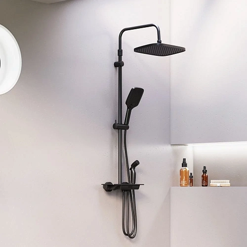 Душевая система Damixa Gala 953770300 с термостом черный Душевая система Damixa Gala 953770300 с термостом черный