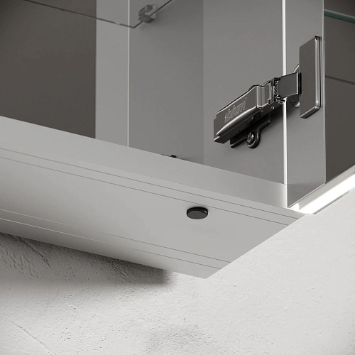 Зеркальный шкаф Sancos Evoke SC80100 1000x700х136 мм из алюминия с LED подсветкой Зеркальный шкаф Sancos Evoke SC80100 1000x700х136 мм из алюминия с LED подсветкой