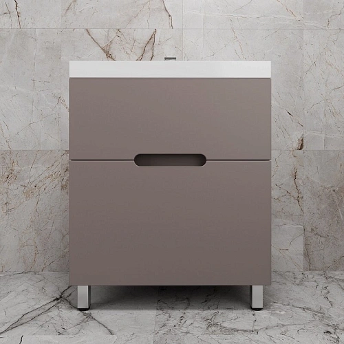 Тумба под раковину Style Line Матис 70 см ЛС-00002436 напольная, тауп темный Тумба под раковину Style Line Матис 70 см ЛС-00002436 напольная, тауп темный