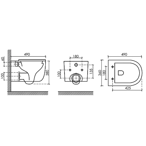 Унитаз подвесной Ceramica Nova ULMA CN4006 белый Унитаз подвесной Ceramica Nova ULMA CN4006 белый