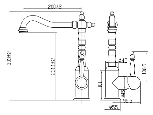 Смеситель для кухни Kaiser King 27144 хром Смеситель для кухни Kaiser King 27144 хром