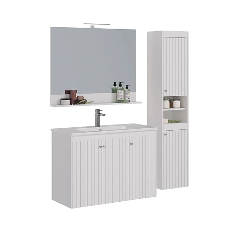 Тумба под раковину Lemark ROMANCE 100 см подвесная/напольная, белый LM07R100T Тумба под раковину Lemark ROMANCE 100 см подвесная/напольная, белый LM07R100T