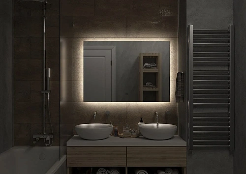 Зеркало DIWO Элиста 100 с подсветкой светодиодной, прямоугольное инфракрасный выключатель 543496 Зеркало DIWO Элиста 100 с подсветкой светодиодной, прямоугольное инфракрасный выключатель 543496