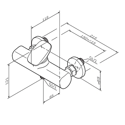 Смеситель для душа AM.PM Spirit V2.0 F70A20000 хром Смеситель для душа AM.PM Spirit V2.0 F70A20000 хром