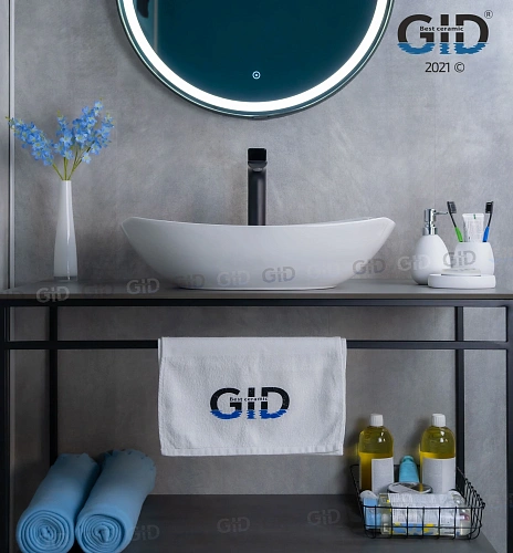 Раковина Gid N9137 51177 накладная белая 56x40x16 Раковина Gid N9137 51177 накладная белая 56x40x16