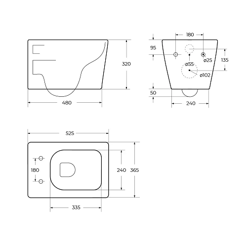 Унитаз подвесной BelBagno LUCE BB076CH-TOR/SC безободковый c сиденьем Унитаз подвесной BelBagno LUCE BB076CH-TOR/SC безободковый c сиденьем