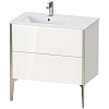 Картинка анонса товара «тумба под раковину duravit xviu xv44860b122 напольная 80 см белая глянцевый»