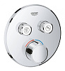 Картинка анонса товара «смеситель для душа grohe grohtherm smartcontrol на 2 выхода, хром (29145000) внешняя часть»