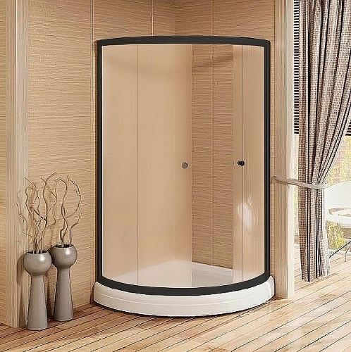 Душевой уголок Radomir Найт 90 1-03-6-0-0-0011 радиальный, стекло матовое, поддон с каркасом и сифоном, профиль черный Душевой уголок Radomir Найт 90 1-03-6-0-0-0011 радиальный, стекло матовое, поддон с каркасом и сифоном, профиль черный