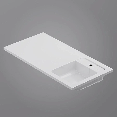 Раковина AM.PM X-Joy M85AWPR1001WG над стиральной машиной, литьевой мрамор, правая, 100 см, белый Раковина AM.PM X-Joy M85AWPR1001WG над стиральной машиной, литьевой мрамор, правая, 100 см, белый