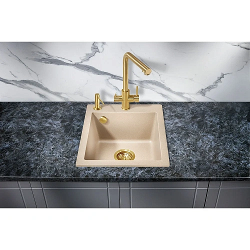 Кухонная мойка Milacio Murcia 42 Cuarzo (MC.77044), бежевый Кухонная мойка Milacio Murcia 42 Cuarzo (MC.77044), бежевый