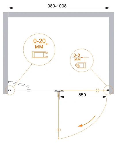 Душевая дверь CEZARES BERGAMO-W-B-12-100-C-Cr-L 100см стекло прозрачное, профиль хром Душевая дверь CEZARES BERGAMO-W-B-12-100-C-Cr-L 100см стекло прозрачное, профиль хром