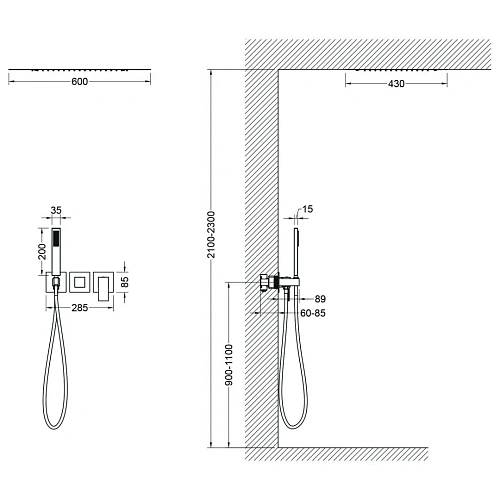 Душевая система Timo Selene SX-2129/03SM встраиваемая черный Душевая система Timo Selene SX-2129/03SM встраиваемая черный