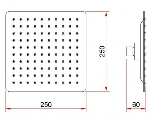 Верхний душ BERGES VENTAS S 25 см, хром 074001 Верхний душ BERGES VENTAS S 25 см, хром 074001