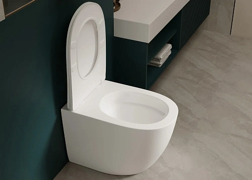 Унитаз приставной ABBER Bequem AC1111TMW белый матовый, безободковый, смыв торнадо Унитаз приставной ABBER Bequem AC1111TMW белый матовый, безободковый, смыв торнадо