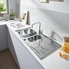 Кухонная мойка Grohe K400 из нержавеющей стали с корзинчатым вентилем, 31567SD0, левая/правая Кухонная мойка Grohe K400 из нержавеющей стали с корзинчатым вентилем, 31567SD0, левая/правая