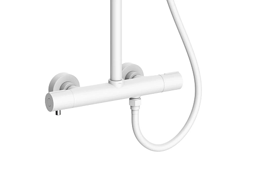 Душевая система Kaiser Serio с термостатом белый матовый 05577-4 Душевая система Kaiser Serio с термостатом белый матовый 05577-4