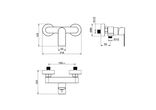 Смеситель для душа Aquatek ЛИРА AQ1460CR Хром Смеситель для душа Aquatek ЛИРА AQ1460CR Хром
