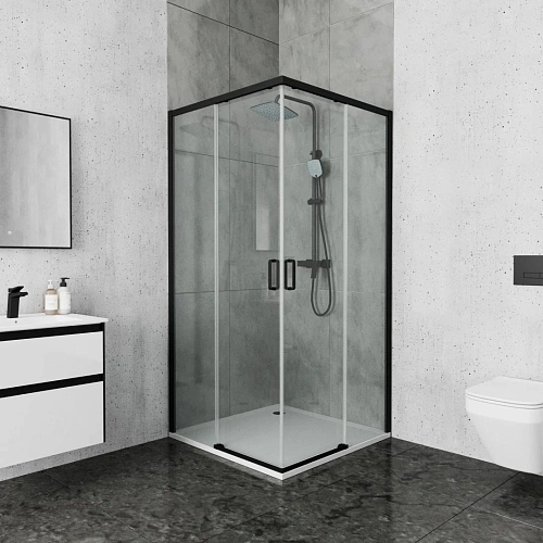 Душевой уголок Ambassador Queen 11011204Black (1000x1000x2000) Душевой уголок Ambassador Queen 11011204Black (1000x1000x2000)