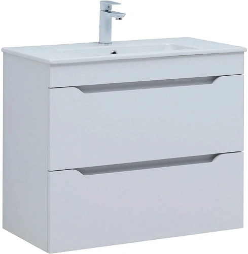 Тумба под раковину Aquanet Практика 80 белый матовый 00330459 напольная/подвесная Тумба под раковину Aquanet Практика 80 белый матовый 00330459 напольная/подвесная