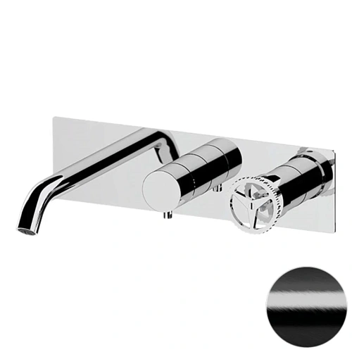 Смеситель для ванны Remer Chrono CH54D2CFP, черный брашированный хром Смеситель для ванны Remer Chrono CH54D2CFP, черный брашированный хром