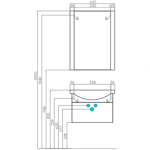 Тумба с раковиной Aquaton Ария 65 темно-коричневый 1A1340K0AA430 Тумба с раковиной Aquaton Ария 65 темно-коричневый 1A1340K0AA430