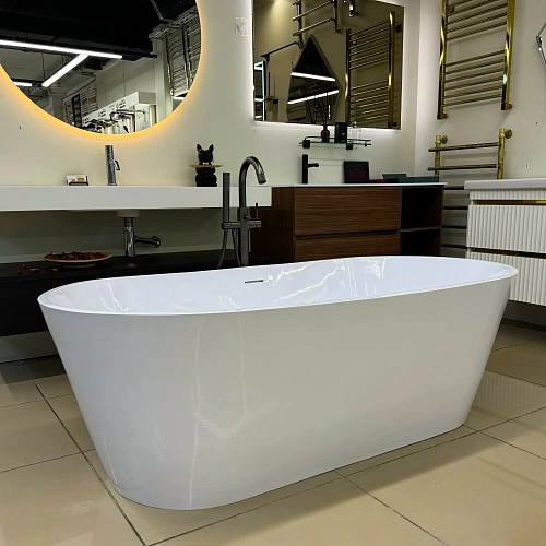 Ванна отдельностоящая Marmo-Elite Альтара NR-180-82-2 1800x820 из искусственного камня, без перелива, матовая Ванна отдельностоящая Marmo-Elite Альтара NR-180-82-2 1800x820 из искусственного камня, без перелива, матовая