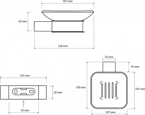 Мыльница Bemeta VIA 135008022 Мыльница Bemeta VIA 135008022