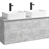 Корпус тумбы под раковину подвесной, цвет бетон светлый, 120 см без фасадов AQWELLA Mobi MOB0112BS Корпус тумбы под раковину подвесной, цвет бетон светлый, 120 см без фасадов AQWELLA Mobi MOB0112BS