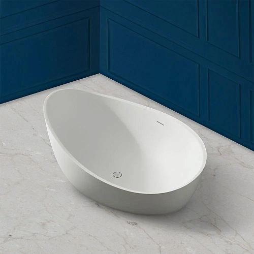 Ванна отдельностоящая ABBER AS9639 180x110 универсальная, белая матовая, искусственный камень Ванна отдельностоящая ABBER AS9639 180x110 универсальная, белая матовая, искусственный камень