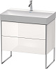Картинка анонса товара «тумба под раковину duravit xsquare xs444302222 напольная 78 см белая глянцевый»