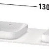 Столешница Duravit Happy D.2 Plus HP032KB8080 130 см графит Столешница Duravit Happy D.2 Plus HP032KB8080 130 см графит