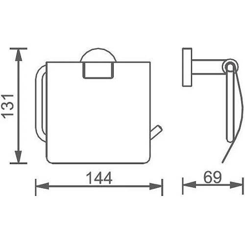 Держатель туалетной бумаги Aquanet 4586MB Держатель туалетной бумаги Aquanet 4586MB