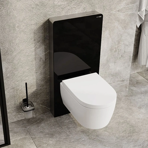 Пристенный модуль системы инсталляции для унитазов WasserKRAFT Naab 86TLT.040.SE.BL черный с клавишей смыва Пристенный модуль системы инсталляции для унитазов WasserKRAFT Naab 86TLT.040.SE.BL черный с клавишей смыва