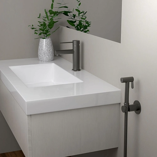 Смеситель для раковины Timo Saona 2360/18G с гигиеническим душем черное золото Смеситель для раковины Timo Saona 2360/18G с гигиеническим душем черное золото