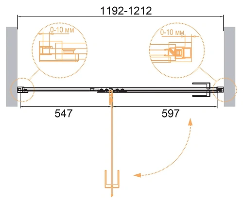 Душевая дверь CEZARES BELLAGIO-B-12-120-C-NERO 120см стекло прозрачное, профиль черный Душевая дверь CEZARES BELLAGIO-B-12-120-C-NERO 120см стекло прозрачное, профиль черный