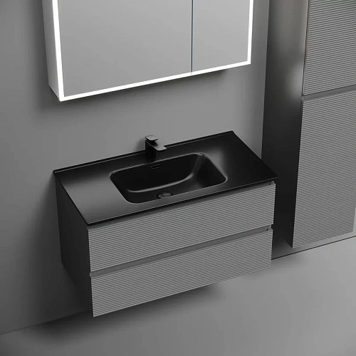 Тумба под раковину Sancos Folk FL90ES 890х445х500 Ergraut soft, подвесная Тумба под раковину Sancos Folk FL90ES 890х445х500 Ergraut soft, подвесная