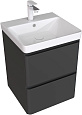Тумба под раковину Aquanet Эмбер 50 черный матовый 00330464 напольная/подвесная Тумба под раковину Aquanet Эмбер 50 черный матовый 00330464 напольная/подвесная