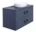 Тумба под раковину LA FENICE   Cubo Blu Grigio TWIN синяя 100 FNC-01-CUB-BG-100-2 Тумба под раковину LA FENICE   Cubo Blu Grigio TWIN синяя 100 FNC-01-CUB-BG-100-2